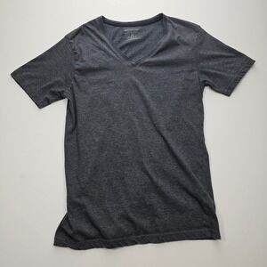 Bottoms Out Mens V-Neck T-Shirt Charcoal Grey Heather Combed Cotton Blend M
